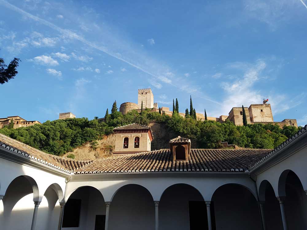 Imagen de la Alhambra desde la Casa de Zafra